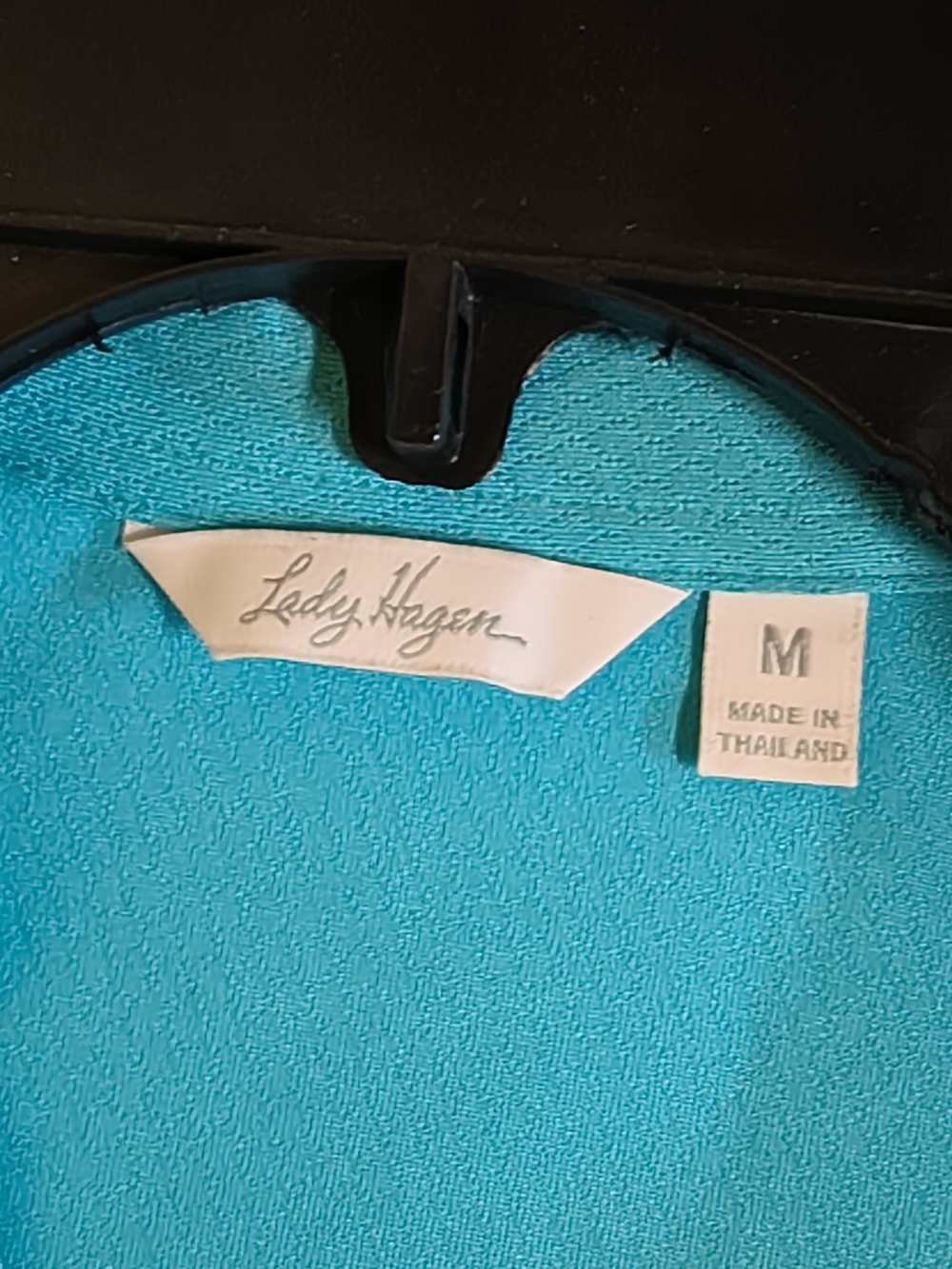 Lady Hagen Turquoise Short-Sleeve Polo Performance Top - Picture 2 of 5